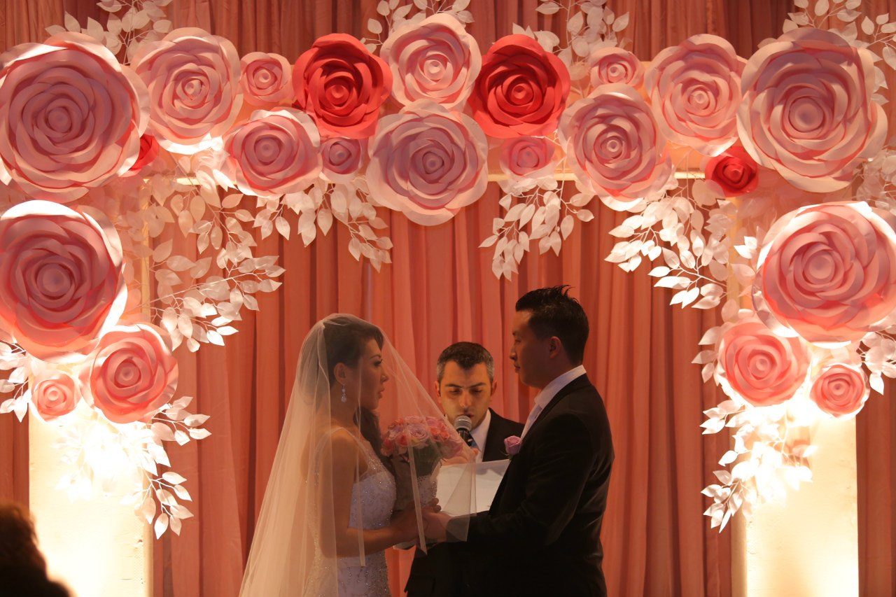 цветы из бумаги на свадьбу