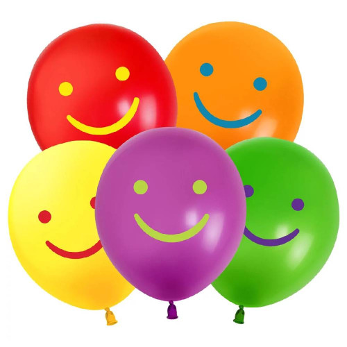 Латексный шар "Яркие смайлы"