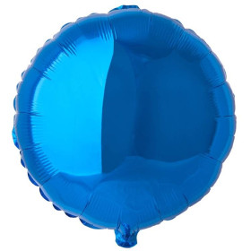 Шар Круг 46 см, синий металлик