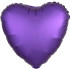 Шар Сердце пурпурное 46 см, сатин