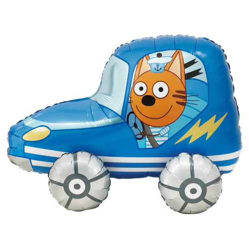 Ходячий шар "Три кота. Коржик в машинке"