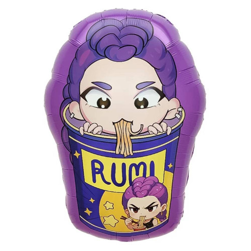 Шар фигура "Аниме. Девочка с лапшой", фиолетовый
