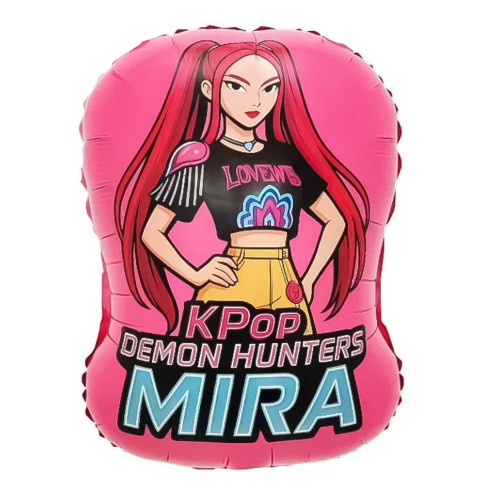 Шар фигура "Девочка из Аниме", розовый