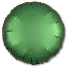 Шар Круг 46 см, зеленый сатин