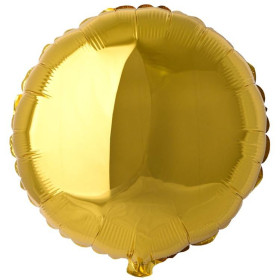 Шар Круг 46 см, золотой металлик