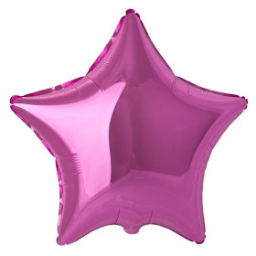 Шар Звезда 46 см, розовая металлик