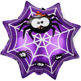 Шар фигура "Паутина на Хэллоуин", фиолетовая