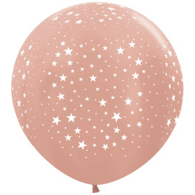 Большой шар "Звезды", розовое золото