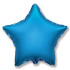 Шар Звезда 46 см, синяя сатин