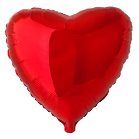 Шар Сердце красное 81 см, металлик
