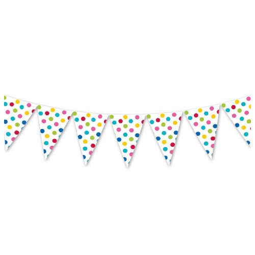 Гирлянда-вымпел "Горошек", разноцветный