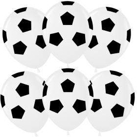 Латексный шар "Мяч футбольный White"