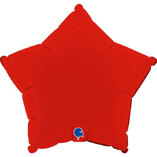 Шар Звезда 46 см, красная сатин