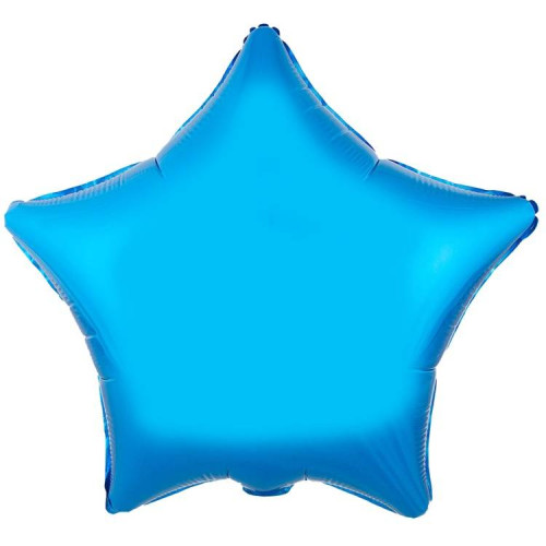 Шар Звезда 46 см, синяя металлик