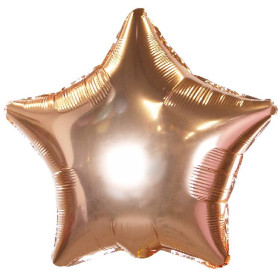 Шар Звезда 46 см, розовое золото металлик
