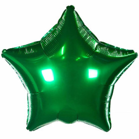 Шар Звезда 46 см, зеленая металлик