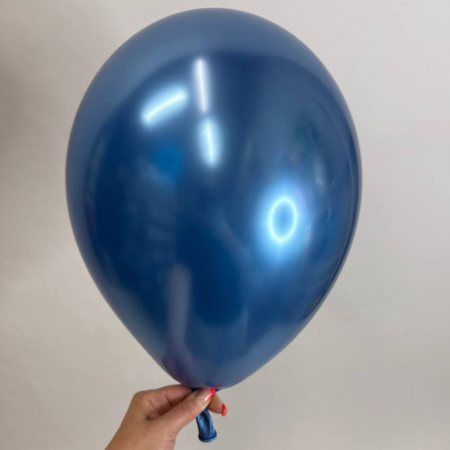 Шарик синий хром, 30 см