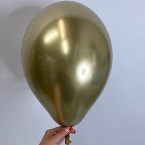 Шарик холодное золото хром, 30 см