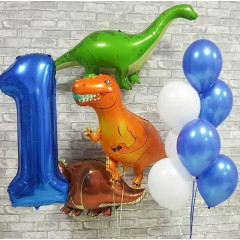 Композиция из шаров "Компания динозавров"