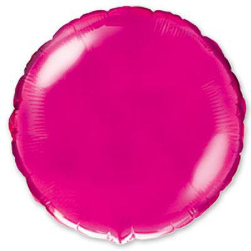 Шар Круг 46 см, пурпурный (розовый) металлик