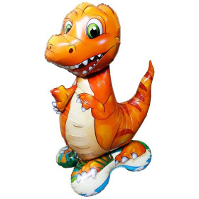 Ходячий шар "Динозавр Тираннозавр", оранжевый