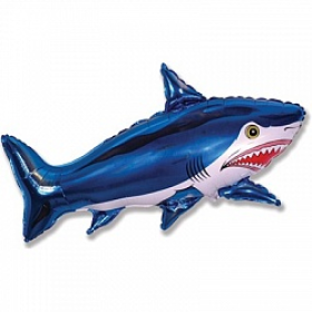 Шар фигура "Страшная акула", синий