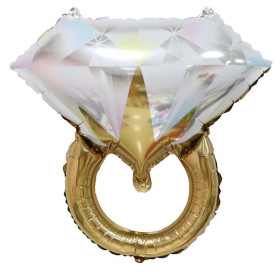 Шар фигура "Золотое кольцо с бриллиантом"
