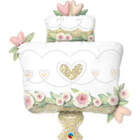 Шар фигура "Торт свадебный блеск"