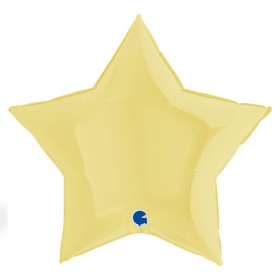 Шар Звезда светло-желтая 91 см, макарунс
