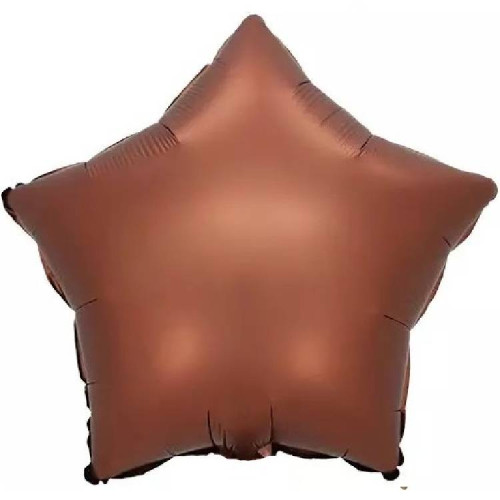 Шар Звезда 46 см, шоколад сатин
