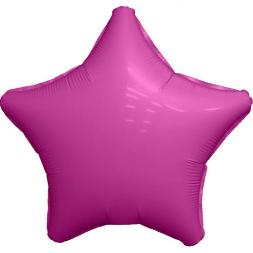 Шар Звезда 46 см, фуксия (темно-розовая) сатин