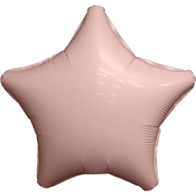 Шар Звезда 46 см, мистик розовое золото сатин