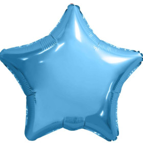 Шар Звезда 46 см, голубая металлик