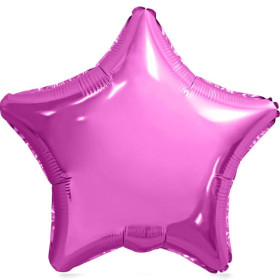 Шар Звезда 46 см, темно-розовая металлик