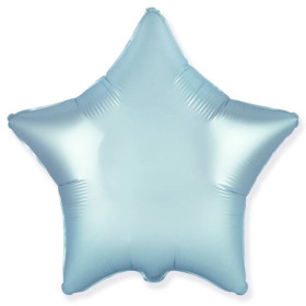 Шар Звезда 46 см, голубой сатин