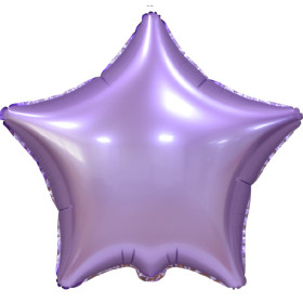 Шар Звезда 46 см, сиреневая сатин