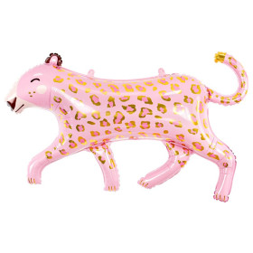 Шар фигура "Розовый леопард"