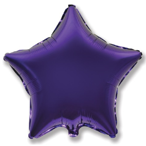 Шар Звезда 46 см, темно-фиолетовая сатин