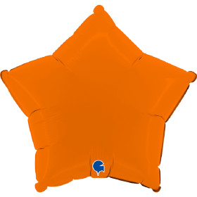 Шар Звезда 46 см, оранжевая пастель