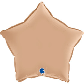 Шар Звезда 46 см, белый песок сатин