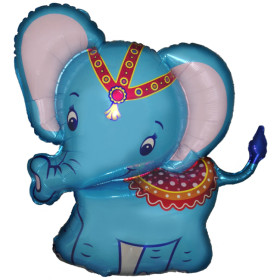 Шар фигура "Цирковая слоник", голубой