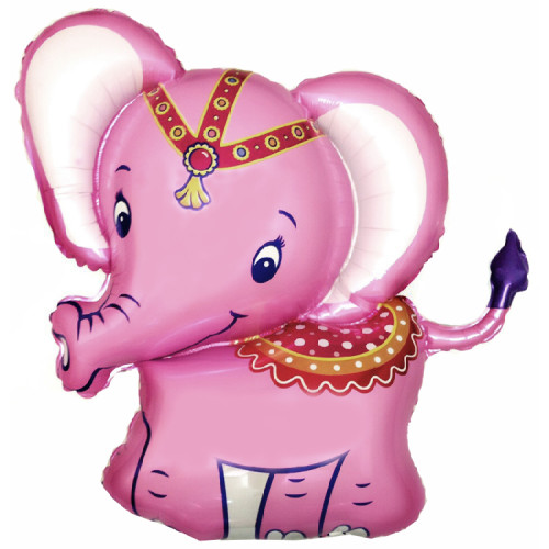 Шар фигура "Цирковая слоник", розовый