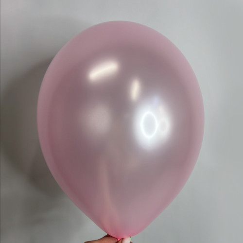 Розовые шары под потолок (металлик), 25 штук