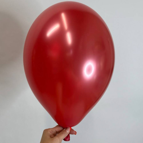 Шарик красный металлик, 30 см