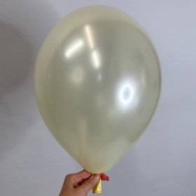 ﻿Шарик слоновая кость металлик, 30 см