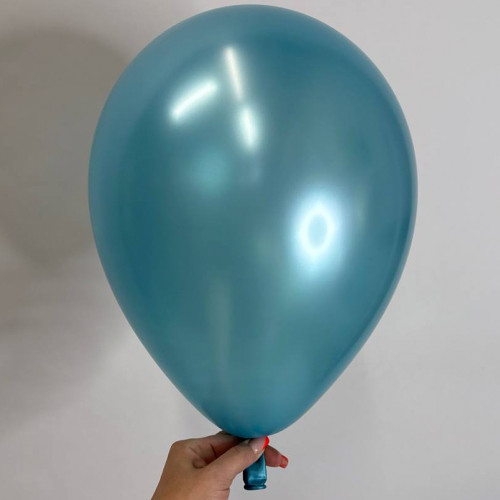 Шарик карибский голубой металлик, 30 см