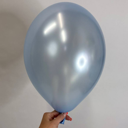 ﻿Шарик голубой металлик, 30 см