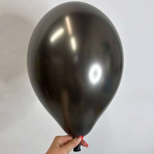 Шарик черный металлик, 30 см