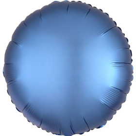 Шар Круг 46 см, синий сатин