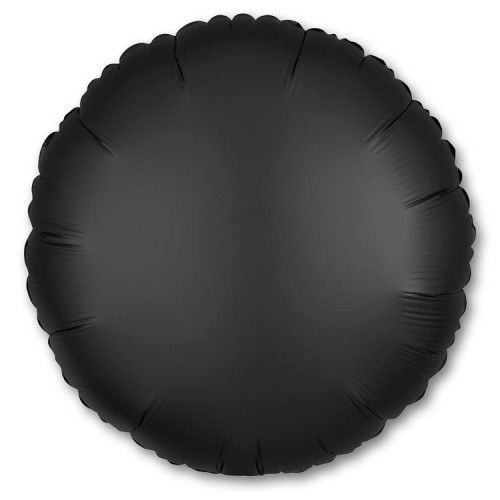 Шар Круг 46 см, черный сатин